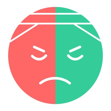 Üzgün surat emoji ikonu. vektör simgelerinin yüz ifadesi.