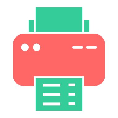 Yazıcı. Web simgesi basit illüstrasyon