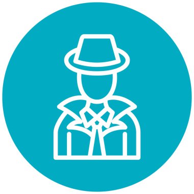 Şapkalı bir adamın vektör çizimi