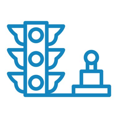 Trafik ışığı simgesi, vektör illüstrasyonu