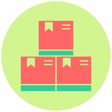 Paket. Web simgesi basit illüstrasyon