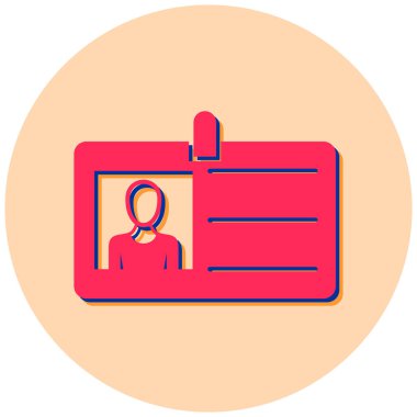 Kimlik kartı. Basit resimleme