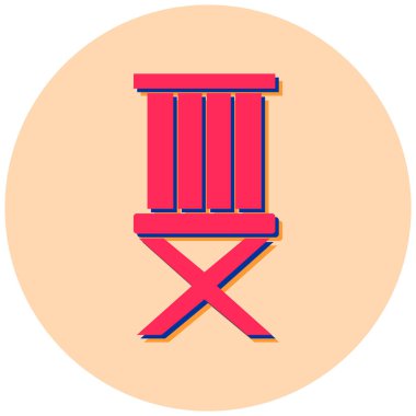 Sandalye. Web simgesi basit illüstrasyon