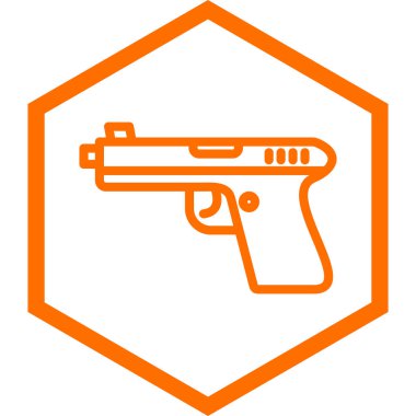 Askeri silah simgesinin vektör çizimi