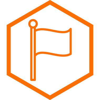 bayrak ikonu vektör illüstrasyonu