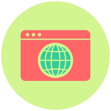 Web tarayıcısı. Web simgesi basit illüstrasyon