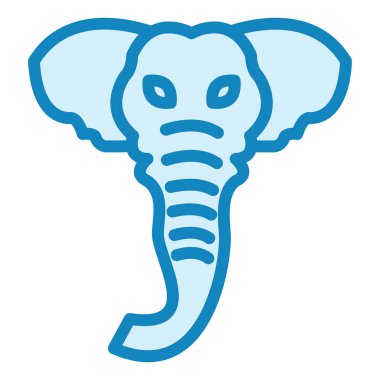 Fil modern ikon vektör illüstrasyonu 