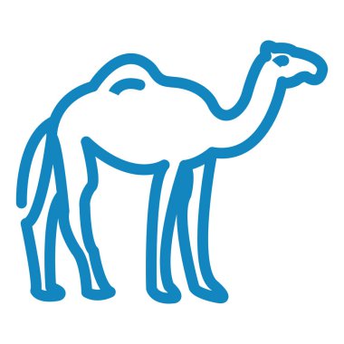 Moda tarzı izole edilmiş arkaplanda deve simgesi