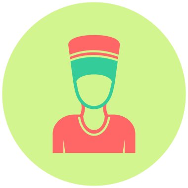 Nefertiti. Web simgesi basit illüstrasyon