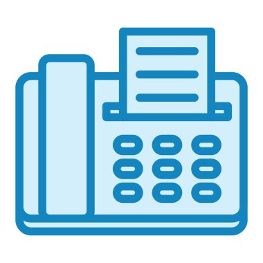 faks. Web simgesi basit illüstrasyon