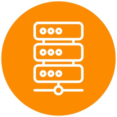 veritabanı. Web simgesi basit illüstrasyon