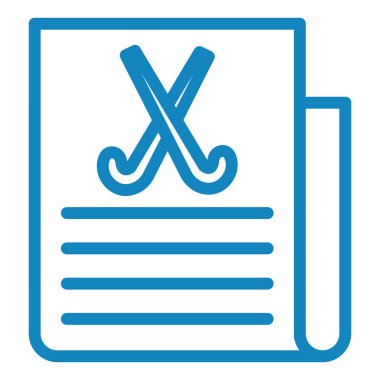 Kriket belgesi. Web simgesi basit illüstrasyon