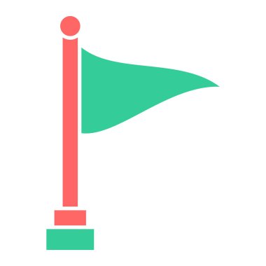 Bayrak. Web simgesi basit illüstrasyon