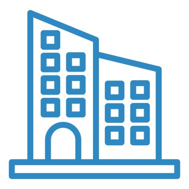 Bina. Web simgesi basit illüstrasyon