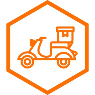 Bir motosiklet simgesinin vektör çizimi