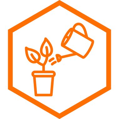 Bahçe vektörü simgesi modern basit illüstrasyon