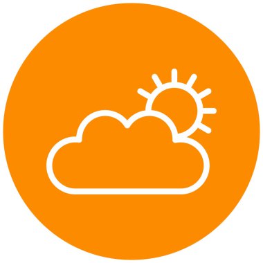 Bulut. Web simgesi basit illüstrasyon