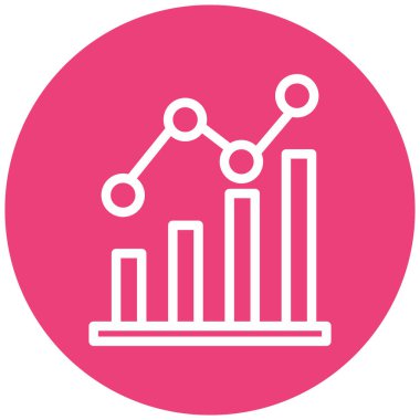 iş grafiği simgesi, vektör illüstrasyonu