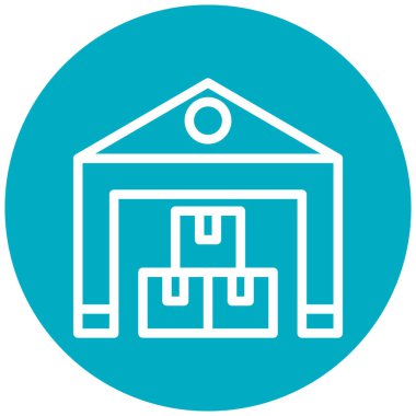 Depo simgesi, vektör illüstrasyonu