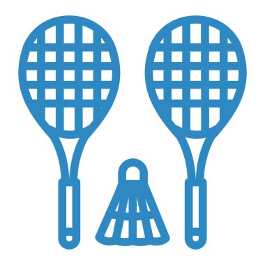 Tenis raketi simgesi vektör illüstrasyon grafik tasarımı