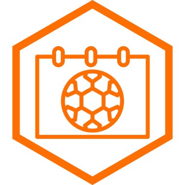 futbol hedef simgesi vektör illüstrasyonu