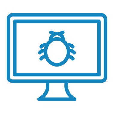 Virüs Web simgesi vektör illüstrasyonu