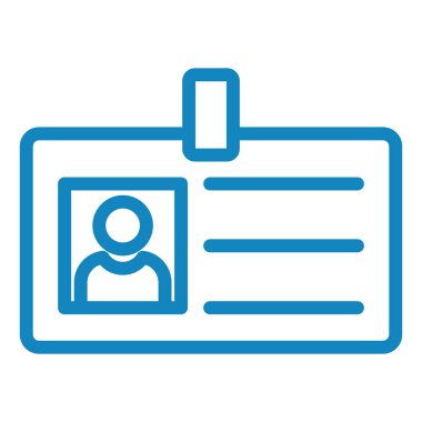 Kimlik kartı simgesi, vektör illüstrasyonu