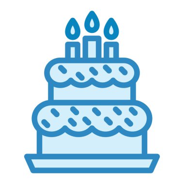 Kek. Web simgesi basit illüstrasyon 