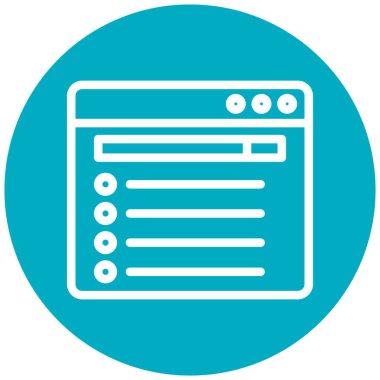 Tarayıcı. Web simgesi basit illüstrasyon