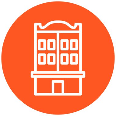 Bina. Web simgesi basit illüstrasyon