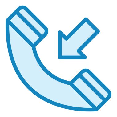 Gelen arama. Web simgesi basit illüstrasyon 