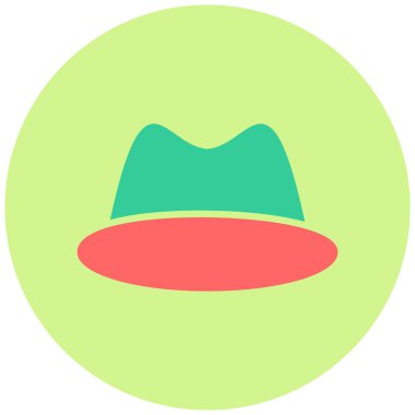 Şapka. Web simgesi basit illüstrasyon