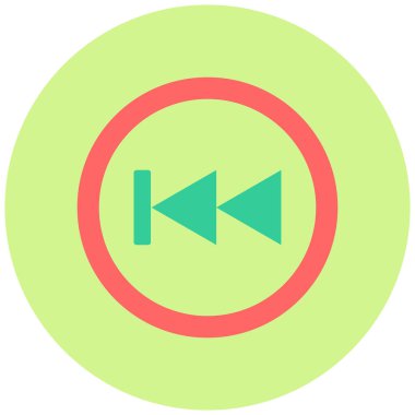 Geriye doğru. Web simgesi basit tasarım