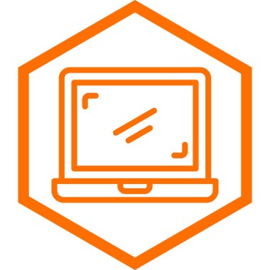 bilgisayar izleme simgesi, vektör illüstrasyonu