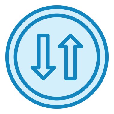 Çift Yönlü Modern ikon vektör illüstrasyonu  