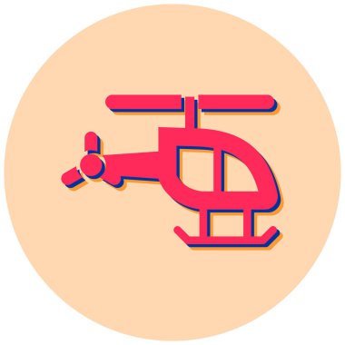 Helikopter. Web simgesi basit illüstrasyon