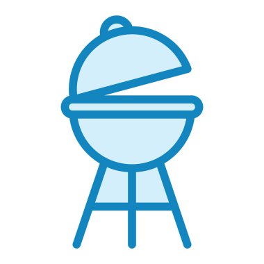 Barbekü. Web simgesi basit illüstrasyon 