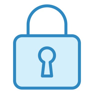 Asma kilit. Web simgesi basit illüstrasyon 