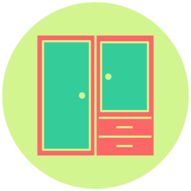 Gardırop. Web simgesi basit illüstrasyon