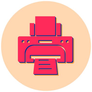 Yazıcı. Web simgesi basit tasarım