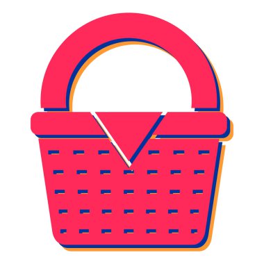 Alışveriş sepeti ikonu. Web için süpermarket arabası vektör simgelerinin basit çizimi