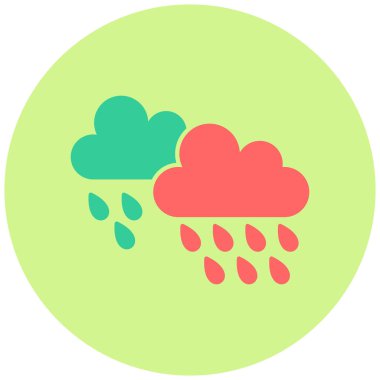 Yağmur. Web simgesi basit illüstrasyon