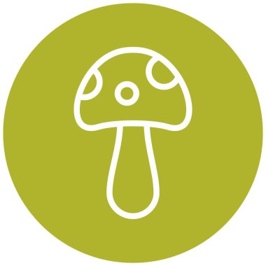 Mantar. Web simgesi basit illüstrasyon