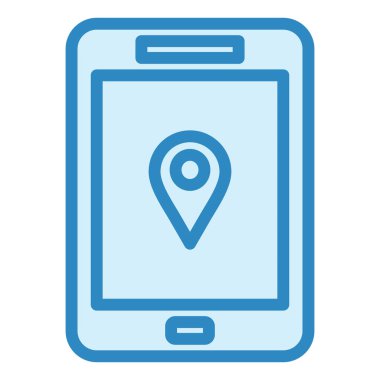 Tablet Haritası. Web simgesi basit illüstrasyon 