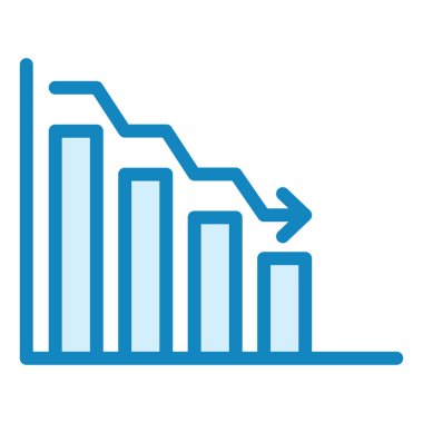 Kayıp grafik grafik çizelgesi vektör simgesi