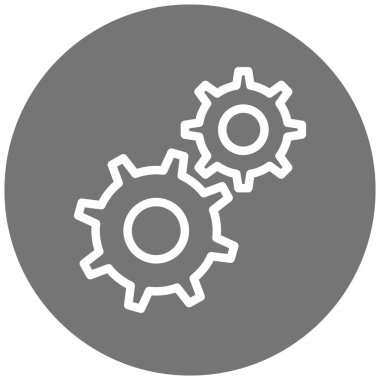 Ayarlar. Web simgesi basit illüstrasyon