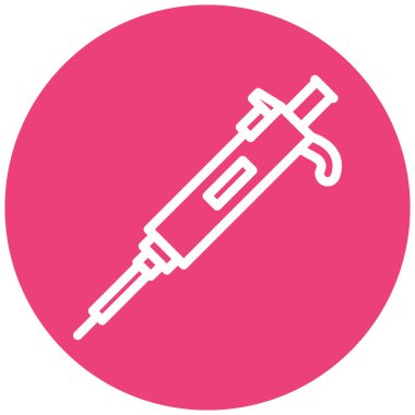 Şırınga. Web simgesi basit illüstrasyon