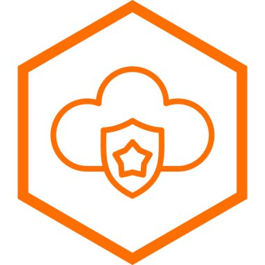 Bulut koruması. Web simgesi