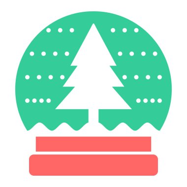 Noel ağacı simgesi vektör illüstrasyonuName