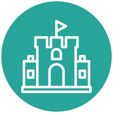 Şato. Web simgesi basit illüstrasyon